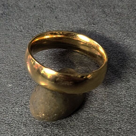 Personalized Engraved Men's Gold Promise Ring - Handwriting Ring - Gold Promise - Picture 4 of 5